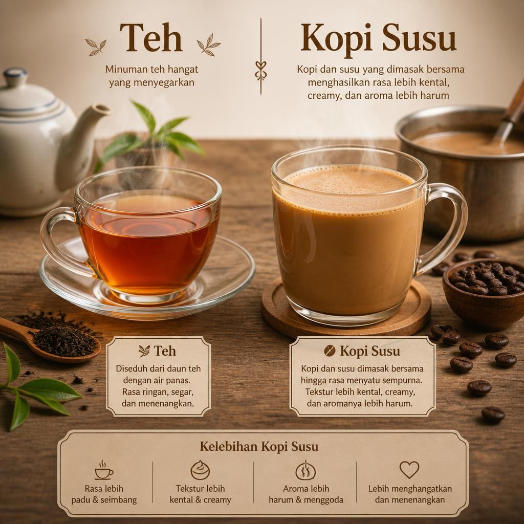 Kopi Susu dari kategori teh dan kopi Gopek House